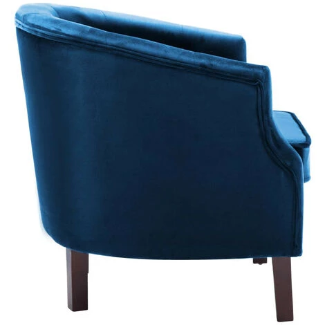 LES TENDANCES Fauteuil Bleu Velours 7 LES TENDANCES Fauteuil Bleu Velours – Image 5