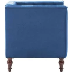 LES TENDANCES Fauteuil Bleu Velours 11 LES TENDANCES Fauteuil Bleu Velours -Pas Cher Fauteuil Magasin 66905724 5