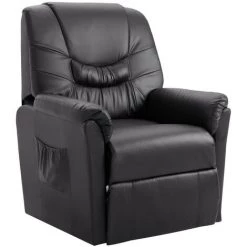 LES TENDANCES Chaise Inclinable Gris Similicuir