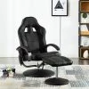 LES TENDANCES Fauteuil De Massage Avec Repose-pied Noir Similicuir -Pas Cher Fauteuil Magasin 66906133 1