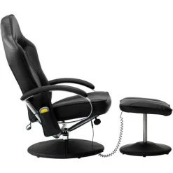 LES TENDANCES Fauteuil De Massage Avec Repose-pied Noir Similicuir 10 LES TENDANCES Fauteuil De Massage Avec Repose-pied Noir Similicuir -Pas Cher Fauteuil Magasin 66906133 4