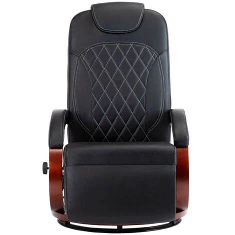 LES TENDANCES Fauteuil Inclinable TV Noir Similicuir 5 LES TENDANCES Fauteuil Inclinable TV Noir Similicuir – Image 3