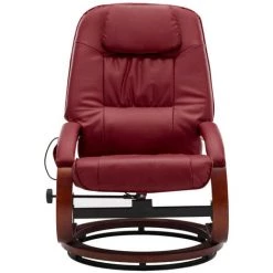 LES TENDANCES Fauteuil De Massage Avec Repose-pied Rouge Bordeaux Similicuir -Pas Cher Fauteuil Magasin 66908174 5