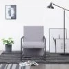 LES TENDANCES Fauteuil Gris Clair Tissu