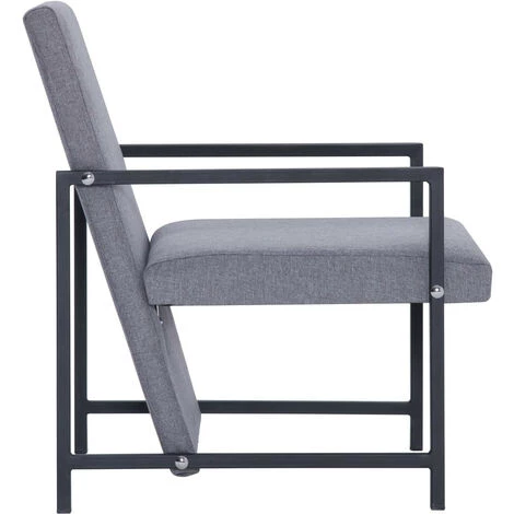 LES TENDANCES Fauteuil Gris Clair Tissu 7 LES TENDANCES Fauteuil Gris Clair Tissu – Image 5