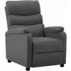 LES TENDANCES Fauteuil Inclinable Gris Similicuir