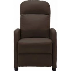 LES TENDANCES Fauteuil Inclinable électrique Marron Similicuir 8 LES TENDANCES Fauteuil Inclinable électrique Marron Similicuir -Pas Cher Fauteuil Magasin 66909092 2