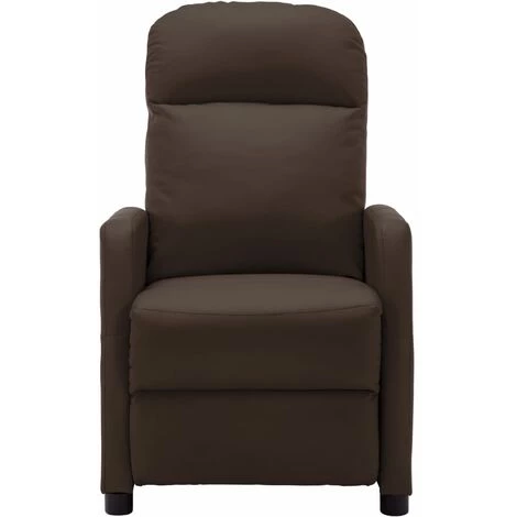LES TENDANCES Fauteuil Inclinable électrique Marron Similicuir 4 LES TENDANCES Fauteuil Inclinable électrique Marron Similicuir – Image 2