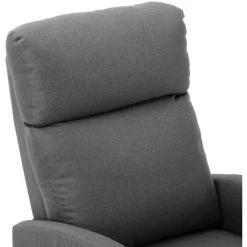 LES TENDANCES Fauteuil Inclinable Gris Clair Tissu -Pas Cher Fauteuil Magasin 66909278 5