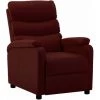 LES TENDANCES Fauteuil Inclinable Rouge Bordeaux Similicuir -Pas Cher Fauteuil Magasin 66909530 1