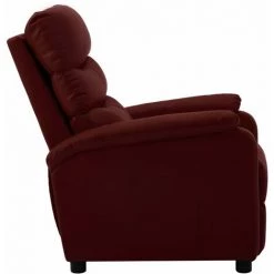 LES TENDANCES Fauteuil Inclinable Rouge Bordeaux Similicuir -Pas Cher Fauteuil Magasin 66909530 4