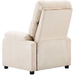 LES TENDANCES Fauteuil Inclinable Crème Tissu -Pas Cher Fauteuil Magasin 66909831 4