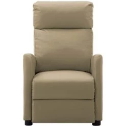 LES TENDANCES Fauteuil Inclinable Cappuccino Similicuir -Pas Cher Fauteuil Magasin 66909871 2