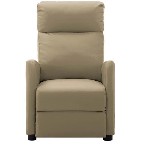 LES TENDANCES Fauteuil De Massage Inclinable Cappuccino Similicuir 4 LES TENDANCES Fauteuil De Massage Inclinable Cappuccino Similicuir – Image 2