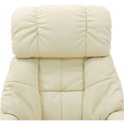LES TENDANCES Fauteuil De Massage Inclinable Crème Similicuir Et Bois Courbé 11 LES TENDANCES Fauteuil De Massage Inclinable Crème Similicuir Et Bois Courbé -Pas Cher Fauteuil Magasin 66909964 5