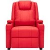 LES TENDANCES Fauteuil De Massage Inclinable électrique Rouge Similicuir Kifa