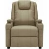 LES TENDANCES Fauteuil De Massage Inclinable électrique Cappuccino Similicuir Kifa -Pas Cher Fauteuil Magasin 66911508 1