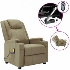 LES TENDANCES Fauteuil De Massage Inclinable électrique Cappuccino Similicuir Kifa -Pas Cher Fauteuil Magasin 66911508 2