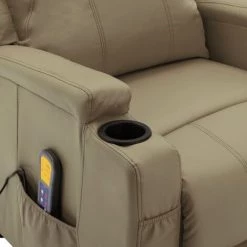 LES TENDANCES Fauteuil De Massage Inclinable électrique Cappuccino Similicuir Kifa -Pas Cher Fauteuil Magasin 66911508 5
