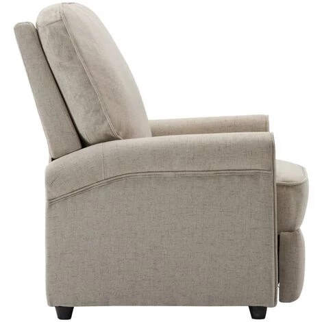 LES TENDANCES Fauteuil TV Inclinable électrique Crème Tissu 6 LES TENDANCES Fauteuil TV Inclinable électrique Crème Tissu – Image 4
