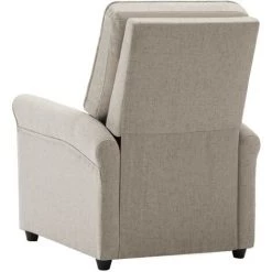 LES TENDANCES Fauteuil TV Inclinable électrique Crème Tissu 11 LES TENDANCES Fauteuil TV Inclinable électrique Crème Tissu -Pas Cher Fauteuil Magasin 66912676 5