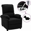 LES TENDANCES Fauteuil Inclinable électrique Noir Tissu