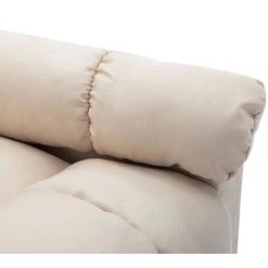 LES TENDANCES Fauteuil De Massage Inclinable électrique Crème Tissu -Pas Cher Fauteuil Magasin 66913456 5