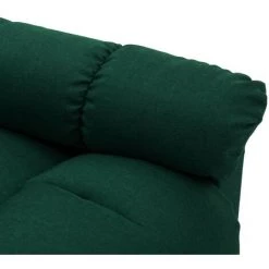 LES TENDANCES Fauteuil De Massage Inclinable électrique Vert Foncé Tissu -Pas Cher Fauteuil Magasin 66913485 5