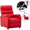 LES TENDANCES Fauteuil Inclinable électrique Rouge Similicuir -Pas Cher Fauteuil Magasin 66913492 1