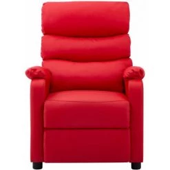 LES TENDANCES Fauteuil Inclinable électrique Rouge Similicuir -Pas Cher Fauteuil Magasin 66913492 2
