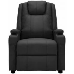 LES TENDANCES Fauteuil De Massage Inclinable Noir Similicuir -Pas Cher Fauteuil Magasin 66913737 3