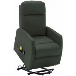 LES TENDANCES Fauteuil Inclinable De Massage Anthracite Similicuir