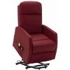 LES TENDANCES Fauteuil Inclinable De Massage Rouge Bordeaux Similicuir -Pas Cher Fauteuil Magasin 66915612 1