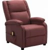 LES TENDANCES Fauteuil De Massage Inclinable Rouge Bordeaux Similicuir -Pas Cher Fauteuil Magasin 66915717 1