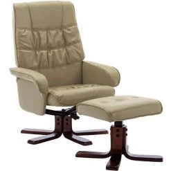 LES TENDANCES Fauteuil Inclinable Avec Repose-pied Cappuccino Similicuir 8 LES TENDANCES Fauteuil Inclinable Avec Repose-pied Cappuccino Similicuir -Pas Cher Fauteuil Magasin 66915875 2