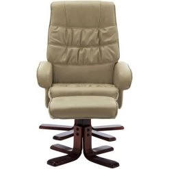 LES TENDANCES Fauteuil Inclinable Avec Repose-pied Cappuccino Similicuir 9 LES TENDANCES Fauteuil Inclinable Avec Repose-pied Cappuccino Similicuir -Pas Cher Fauteuil Magasin 66915875 3