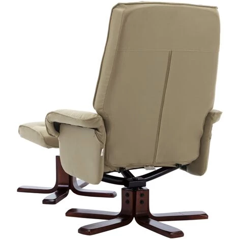 LES TENDANCES Fauteuil Inclinable Avec Repose-pied Cappuccino Similicuir 7 LES TENDANCES Fauteuil Inclinable Avec Repose-pied Cappuccino Similicuir – Image 5