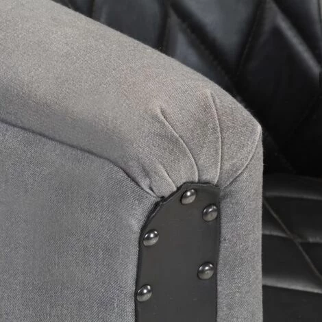 LES TENDANCES Fauteuil Noir Cuir Véritable Et Bois De Manguier Massif 4 LES TENDANCES Fauteuil Noir Cuir Véritable Et Bois De Manguier Massif – Image 2