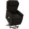 LES TENDANCES Fauteuil De Massage Inclinable Noir Tissu 1 LES TENDANCES Fauteuil De Massage Inclinable Noir Tissu -Pas Cher Fauteuil Magasin 66916050 1