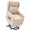 LES TENDANCES Fauteuil De Massage Inclinable Crème Tissu 1 LES TENDANCES Fauteuil De Massage Inclinable Crème Tissu -Pas Cher Fauteuil Magasin 66916091 1