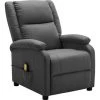 LES TENDANCES Fauteuil De Massage Inclinable Anthracite Similicuir