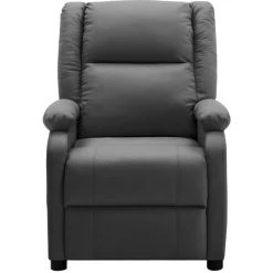 LES TENDANCES Fauteuil De Massage Inclinable Anthracite Similicuir 10 LES TENDANCES Fauteuil De Massage Inclinable Anthracite Similicuir -Pas Cher Fauteuil Magasin 66916293 4