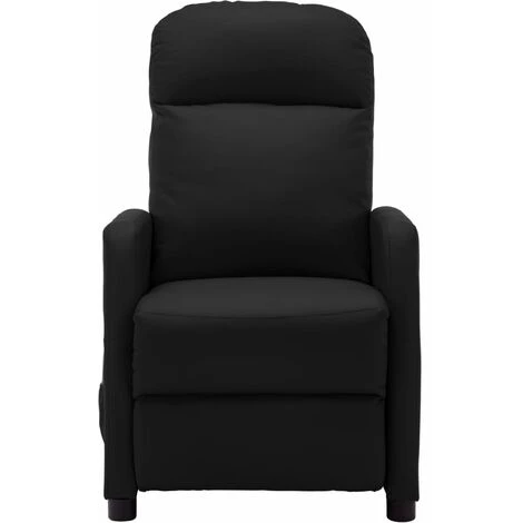 LES TENDANCES Fauteuil De Massage Inclinable Noir Similicuir Maestro 6 LES TENDANCES Fauteuil De Massage Inclinable Noir Similicuir Maestro – Image 4