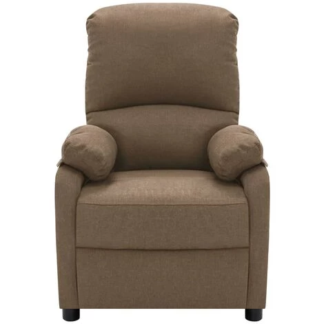 LES TENDANCES Fauteuil De Massage Inclinable Taupe Tissu 5 LES TENDANCES Fauteuil De Massage Inclinable Taupe Tissu – Image 3