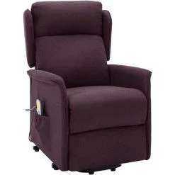 LES TENDANCES Fauteuil De Massage Inclinable Violet Tissu 9 LES TENDANCES Fauteuil De Massage Inclinable Violet Tissu -Pas Cher Fauteuil Magasin 66916966 3