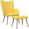 LES TENDANCES Chaise De Relaxation Tabouret 62x68,5x96cm Jaune Moutarde Tissu 1 LES TENDANCES Chaise De Relaxation Tabouret 62x68,5x96cm Jaune Moutarde Tissu -Pas Cher Fauteuil Magasin 66916977 1