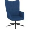 LES TENDANCES Chaise De Relaxation 62x67x97,5 Cm Bleu Tissu -Pas Cher Fauteuil Magasin 66917163 1