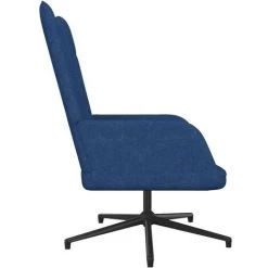 LES TENDANCES Chaise De Relaxation 62x67x97,5 Cm Bleu Tissu -Pas Cher Fauteuil Magasin 66917163 3