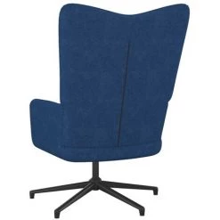 LES TENDANCES Chaise De Relaxation 62x67x97,5 Cm Bleu Tissu -Pas Cher Fauteuil Magasin 66917163 4