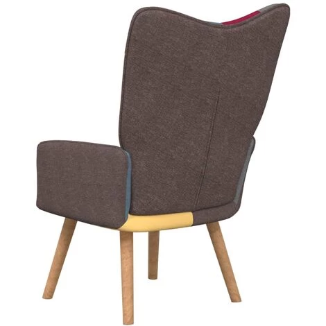 LES TENDANCES Chaise De Relaxation Patchwork Tissu 6 LES TENDANCES Chaise De Relaxation Patchwork Tissu – Image 4